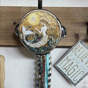 Oops Mermaid Tambourine with Ribbon Accents